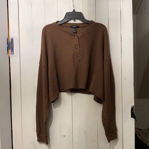 Cropped brown top from forever 21